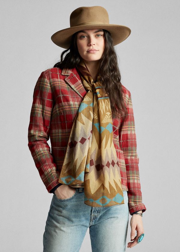 Women's Ralph Lauren Plaid Cotton Shirt Jacket | 861392OTF